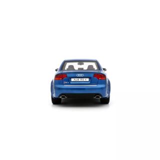 AUDI RS 4 B7 SEDAN SPRINT BLUE 2007 OttO mobile 1:18 Resinemodell (Türen, Motorhaube... nicht zu öffnen!)